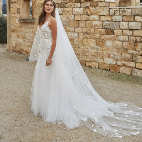 Jenny Yoo Ellison Veil Cathedral Length NEW - Picture 1 of 6